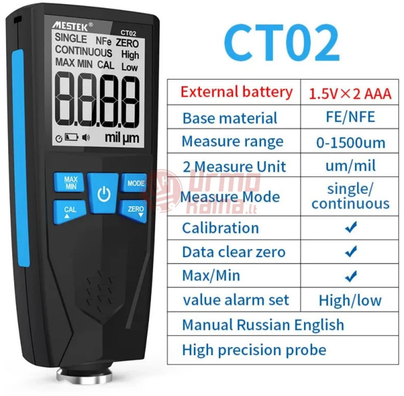 Dažų storio matuoklis BERIMAX CT02