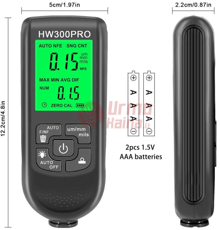 Dažų storio matuoklis BERIMAX HW300Pro