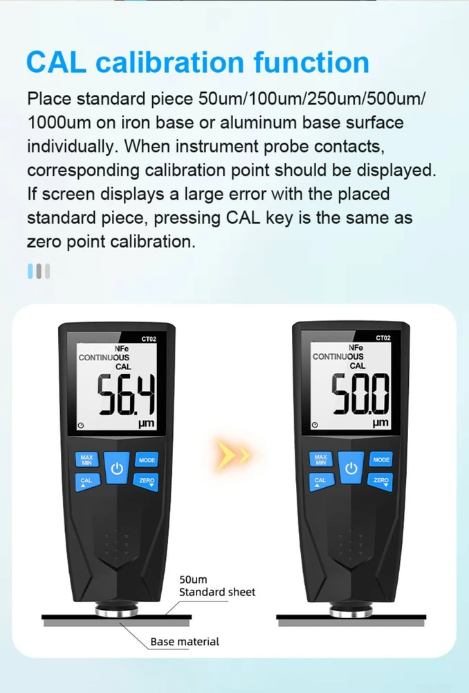 Dažų storio matuoklis BERIMAX Q6H-4ZNR 0 ~ 1500 µm