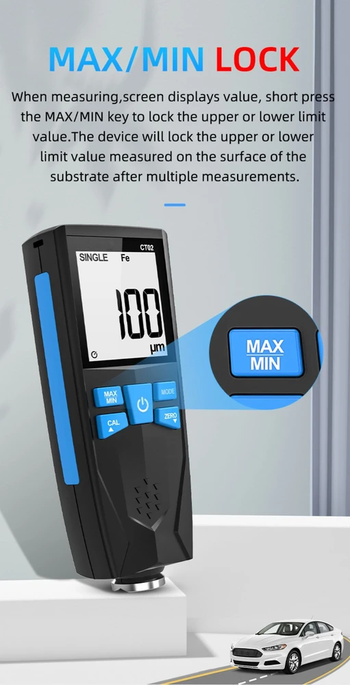 Dažų storio matuoklis BERIMAX Q6H-4ZNR 0 ~ 1500 µm