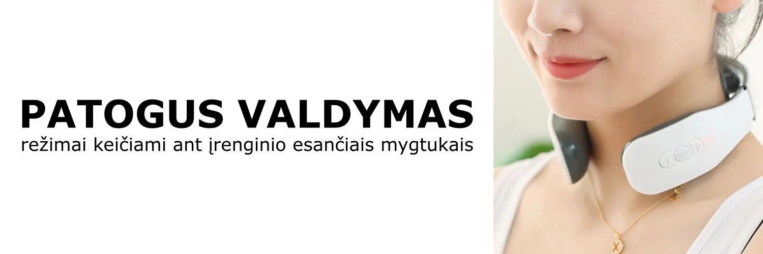 Impulsinis kaklo ir pečių masažuoklis BERIMAX 8RN-2JL 2in1, 15 greičių, 4 masažo režimai aprašymas - Prekės nuotrauka