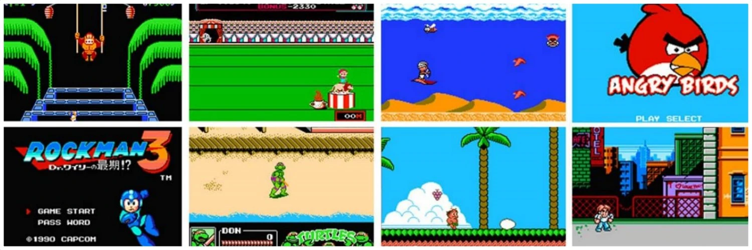 Retro žaidimų konsolė BERIMAX N6P-8ZFB 620 žaidimų, LCD aprašymas - Prekės nuotrauka