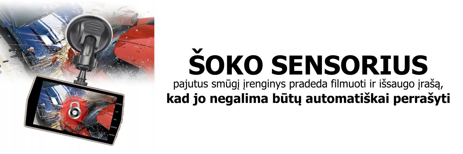 Vaizdo registratorius BERIMAX B8N-5JVJH su galinio vaizdo kamera 1920x1080 3.9 aprašymas - Prekės nuotrauka