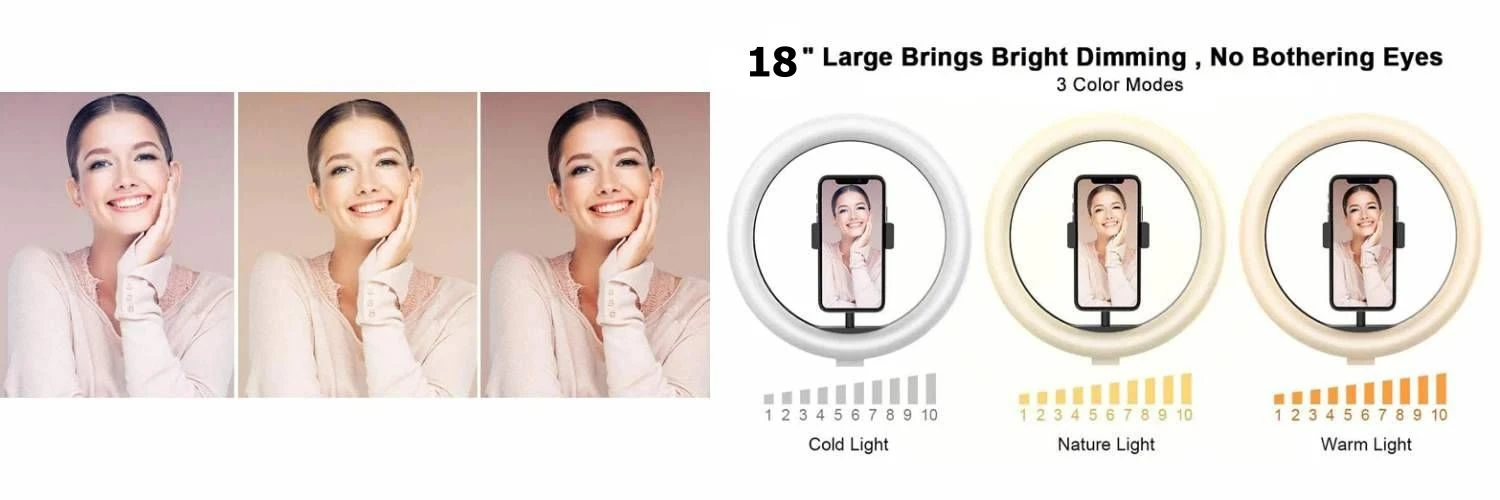 Žiedinė LED lempa BERIMAX 5WA-2HKKI 300 W, 240 LED, 45 cm aprašymas - Prekės nuotrauka