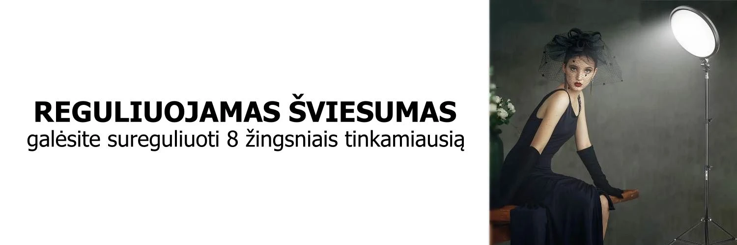 Žiedinė LED lempa BERIMAX N6P-8ZFKI 300 W, 240 LED, 45 cm aprašymas - Prekės nuotrauka