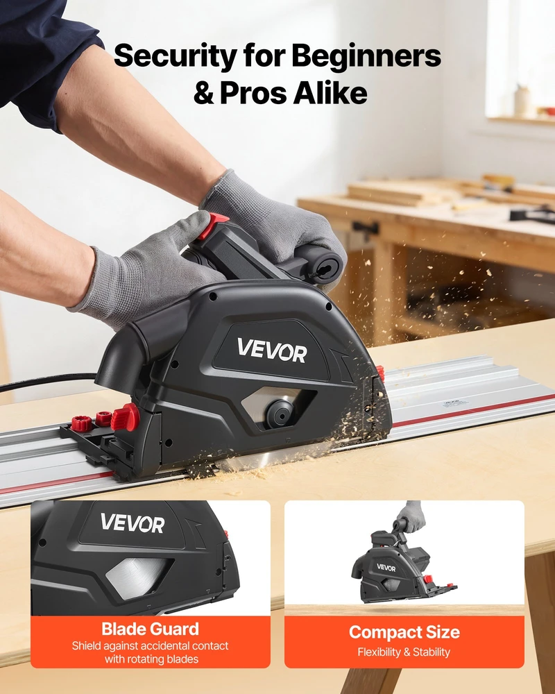 Diskinis pjūklas su kreipiančiuoju bėgeliu medienai disko skersmuo 1651 mm 1200W