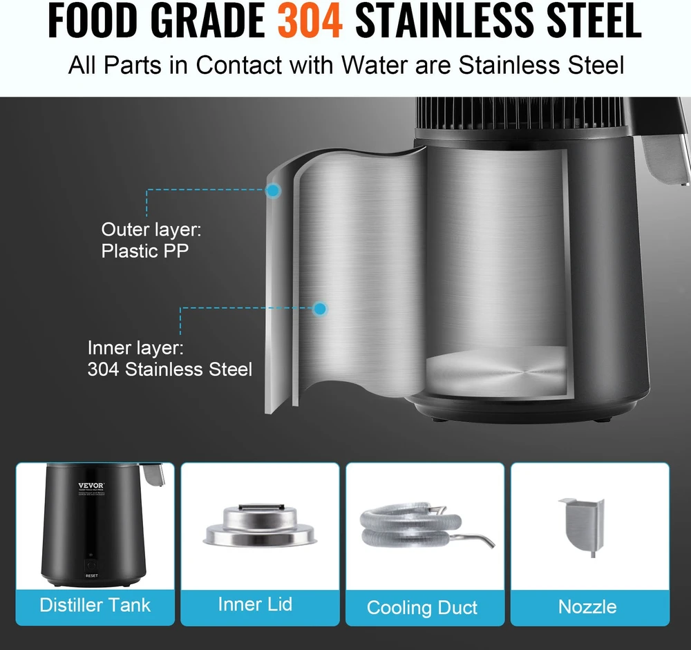 Distiliavimo aparatas 750 W talpa 4 l