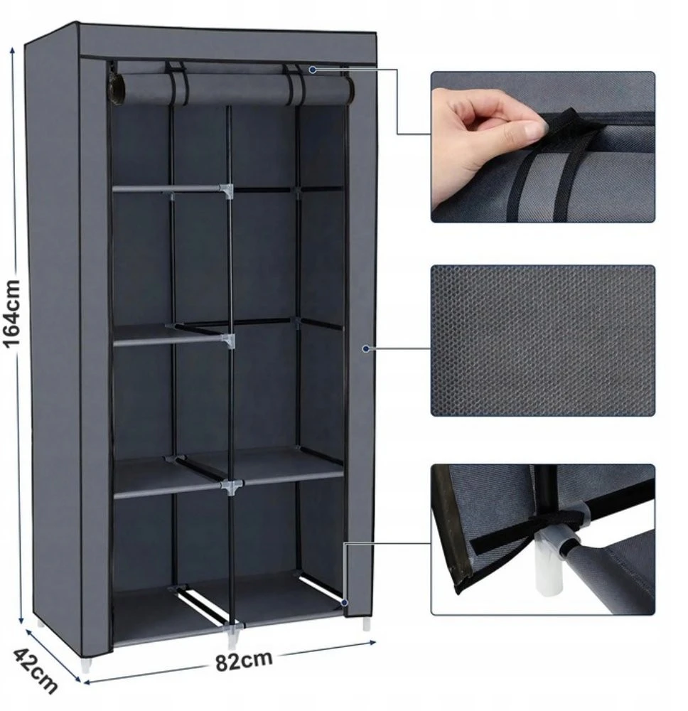 Drabužių spinta ClothGuard C1 BERIMAX tekstilinė 164 cm