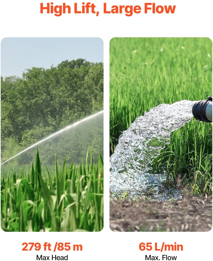 Dulkių siurblys Panardinamasis siurblys giliems šulinių gręžiniams IP68. 1100 W. 230 V. debitas 65 l/min. kėlimo aukštis 85 m