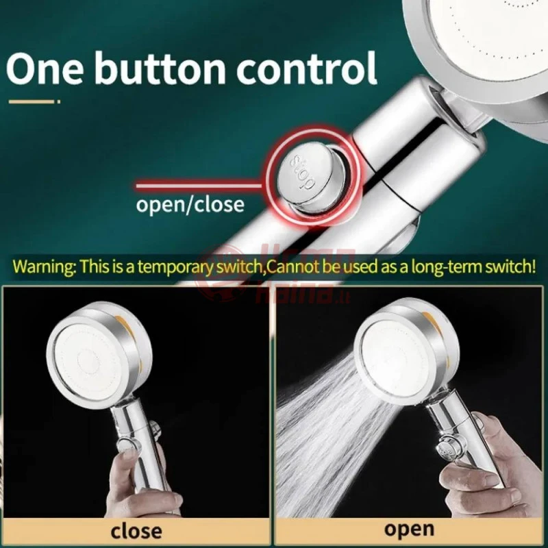 Dušo galvutė Turbo su filtru ir reguliuojama vandens srove IG4