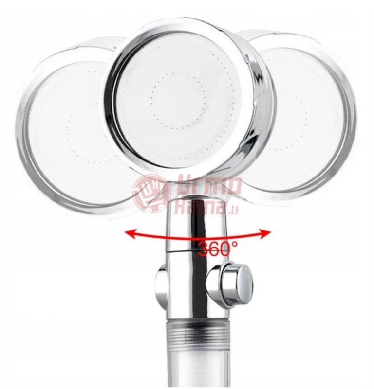 Dušo galvutė Turbo su filtru ir reguliuojama vandens srove IG4
