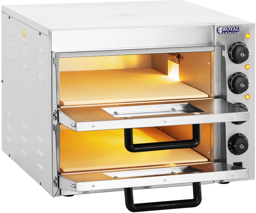 Dviguba picos krosnis 2 x 40 cm 3000W 230V nerūdijantis plienas
