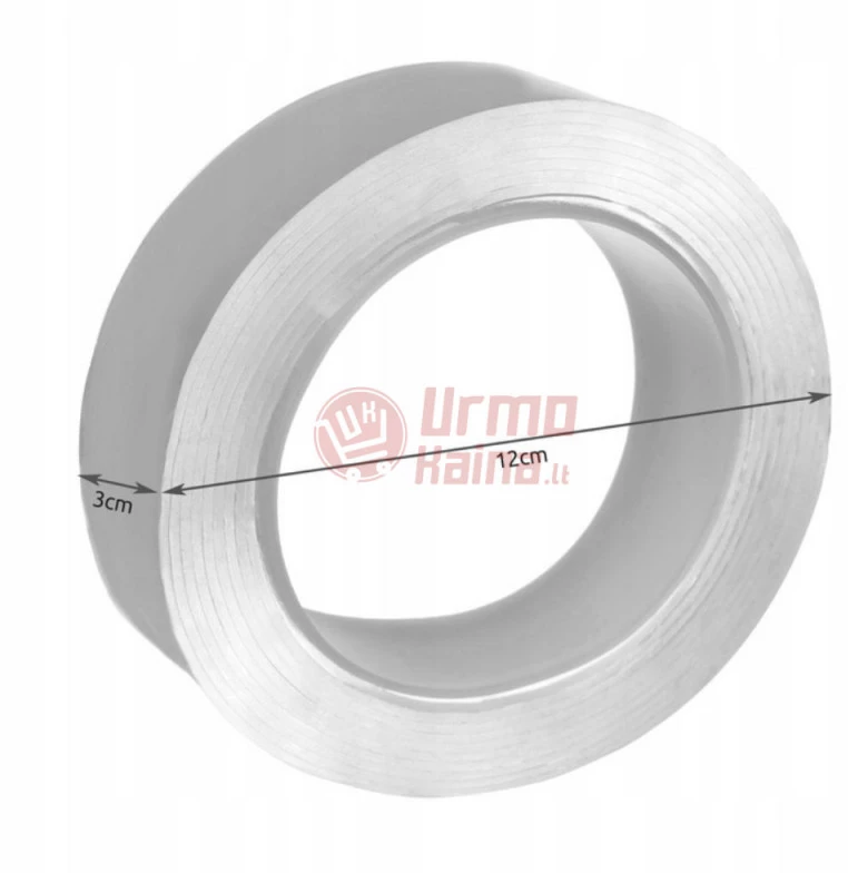 Dvipusė lipni NANO juosta 3 m x 3 cm