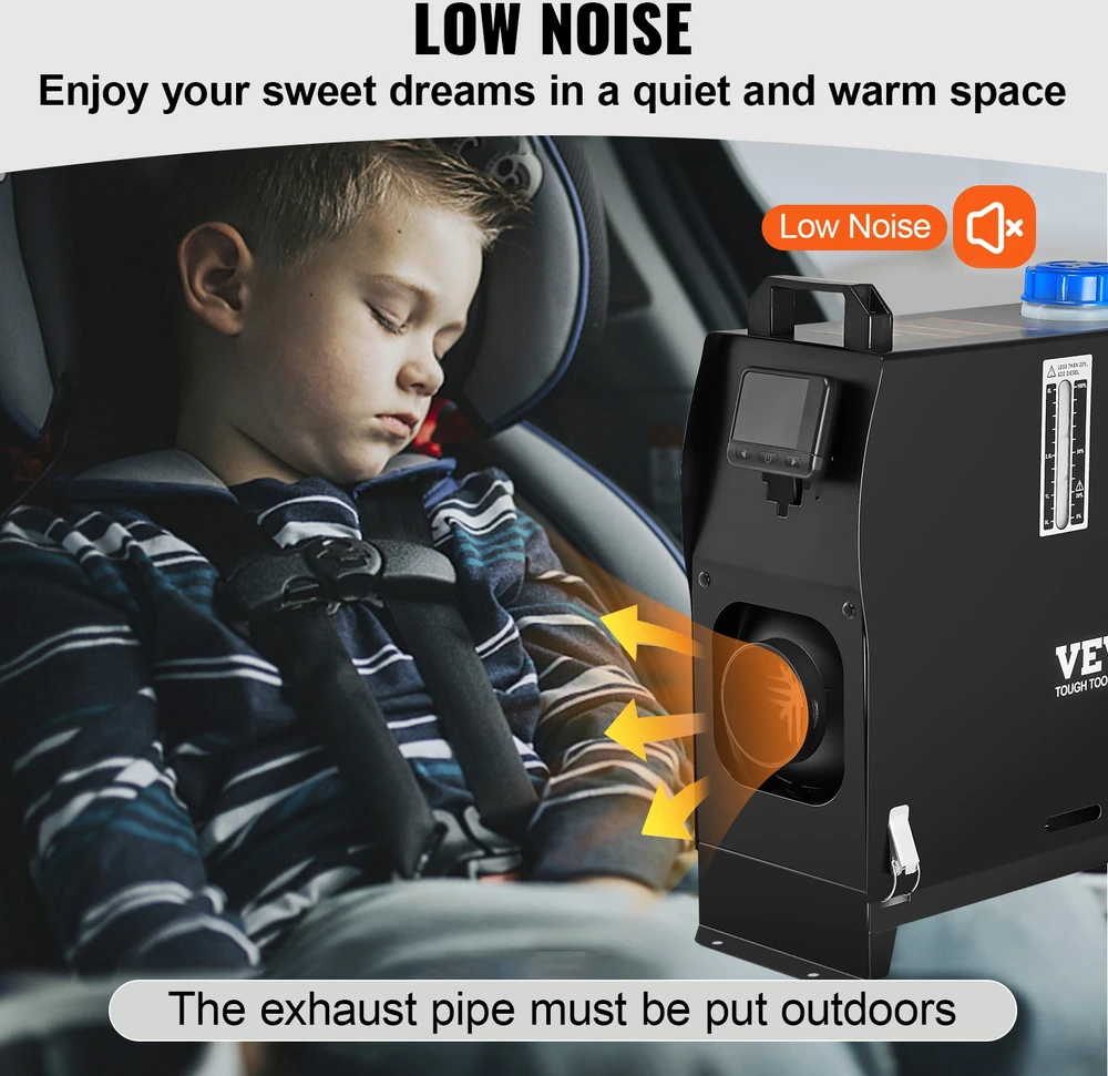 Dyzelinis oro šildytuvas 5-8kW 12V su LCD jungikliu. sunkvežimiams. kemperiams. valtims
