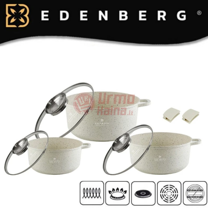 EDENBERG rinkinys 6 dalių puodų rinkinys EB-3901