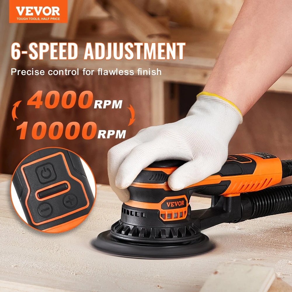Ekscentrinė šlifavimo mašina 150mm be šepetėlių variklis 350W 10000 aps/min