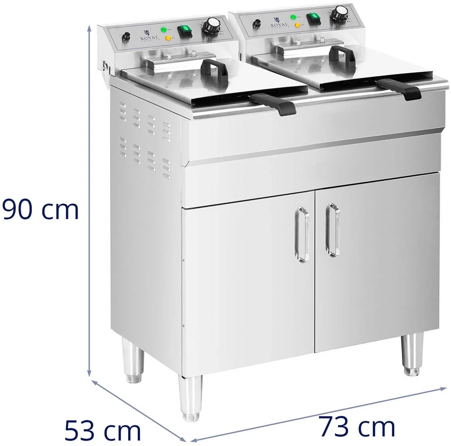 TV staliukas Elektrinė dviguba laisvai pastatoma gruzdintuvė su spintele, 26 L