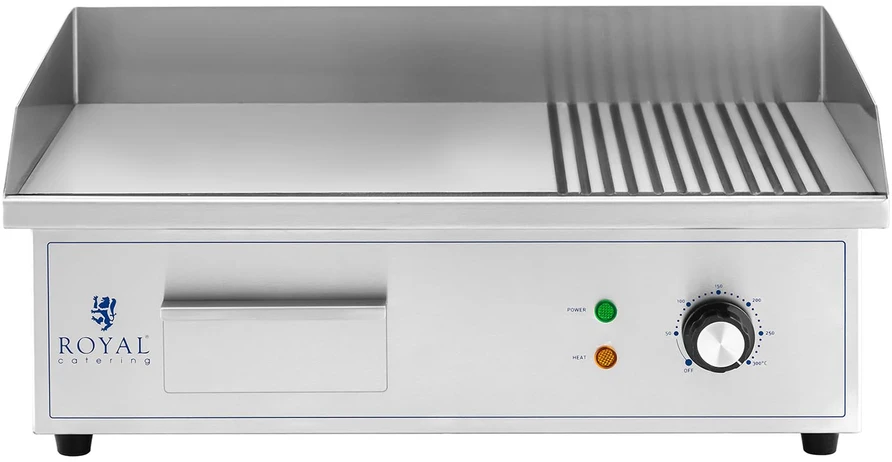 Elektrinė grill plokštė 548x350mm lygi/briaunota 3000w