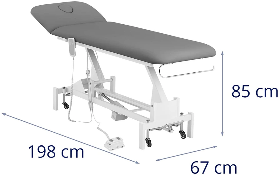 Elektrinė masažo lova su 1 varikliu. 200 kg. pilka