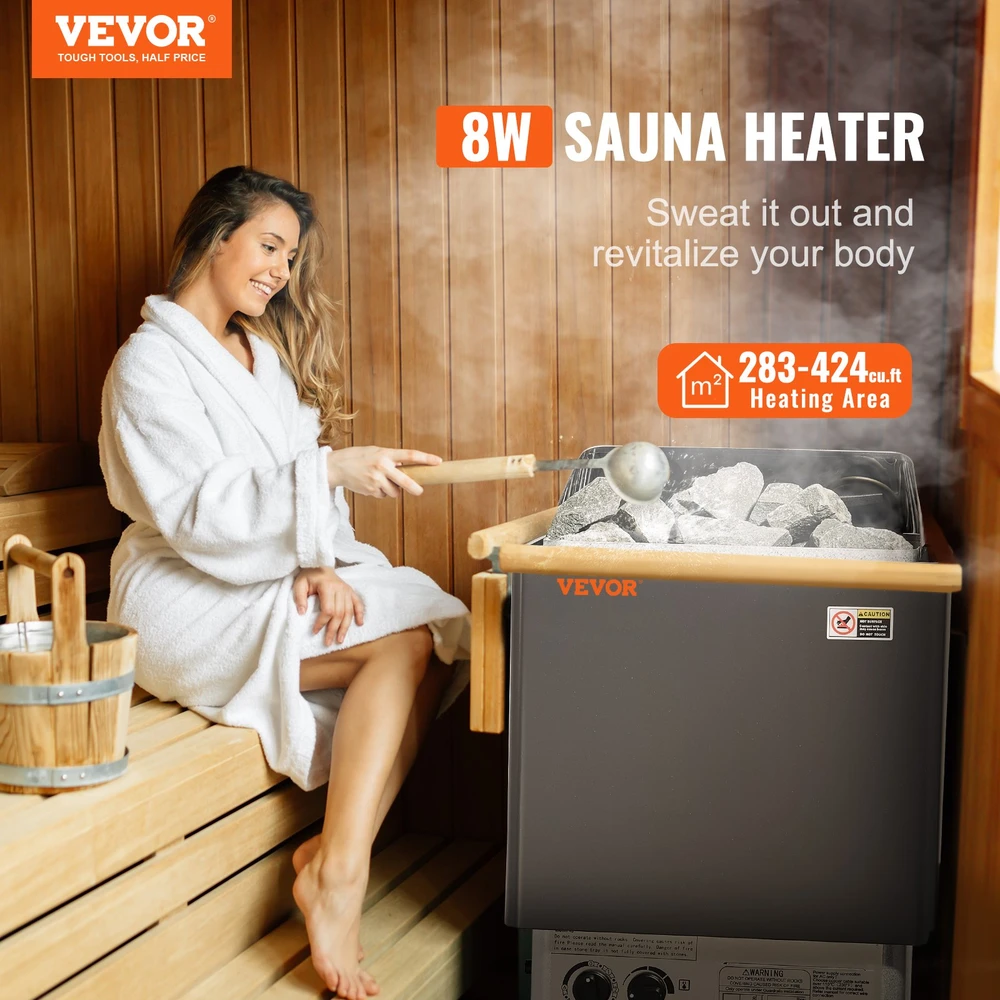 Elektrinė pirties krosnelė 8 kW 400 V integruotas valdiklis 8-12 m³