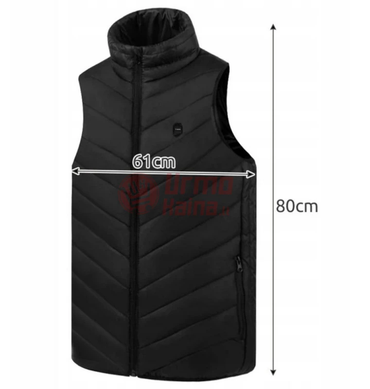 Elektrinė šildanti unisex liemenė XL dydis USB
