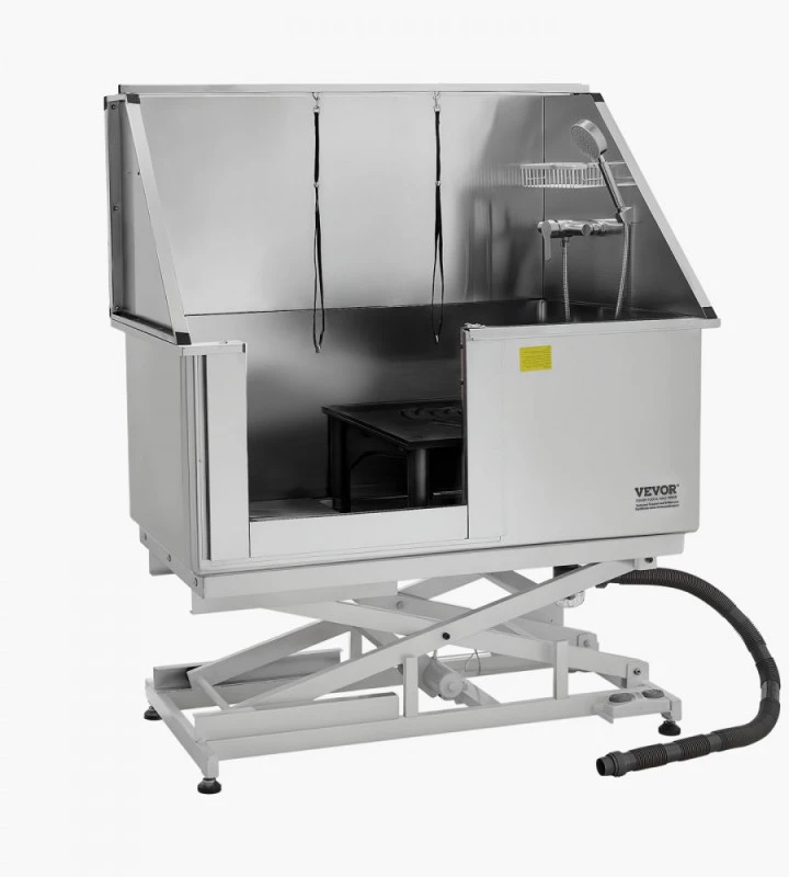 Elektrinė šunų maudymo vonia 127 cm nerūdijančio plieno (kairės durys)