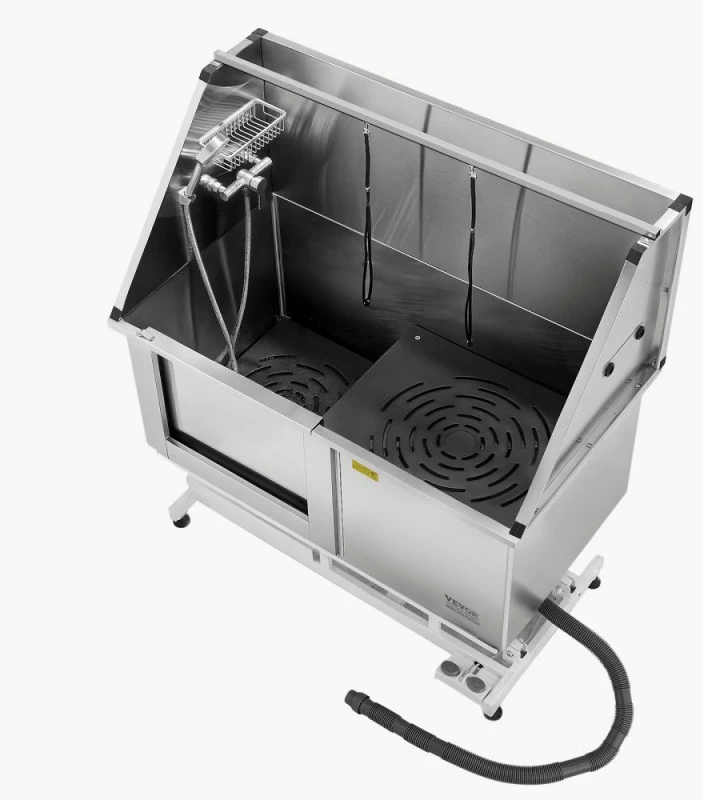 Elektrinė šunų maudymo vonia 127 cm nerūdijančio plieno (kairės durys)