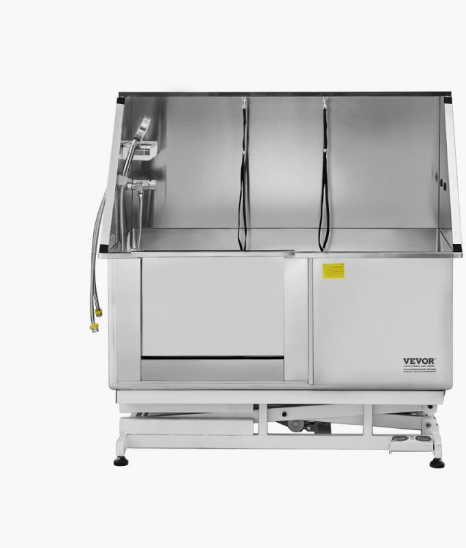 Elektrinė šunų maudymo vonia 127 cm nerūdijančio plieno (kairės durys)