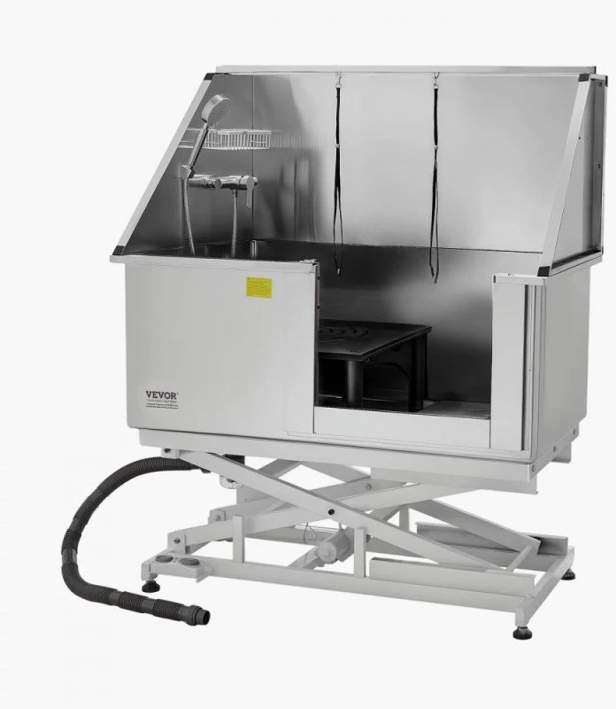 Elektrinė šunų maudymo vonia 127 cm nerūdijančio plieno (dešinės durys)