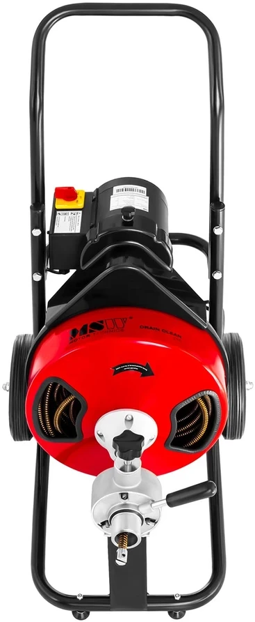 Elektrinė vamzdžių valymo spiralė 390W, 23 m, raudona
