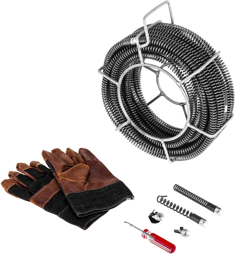 Elektrinė vamzdžių valymo spiralė 390W 30-100 mm raudona