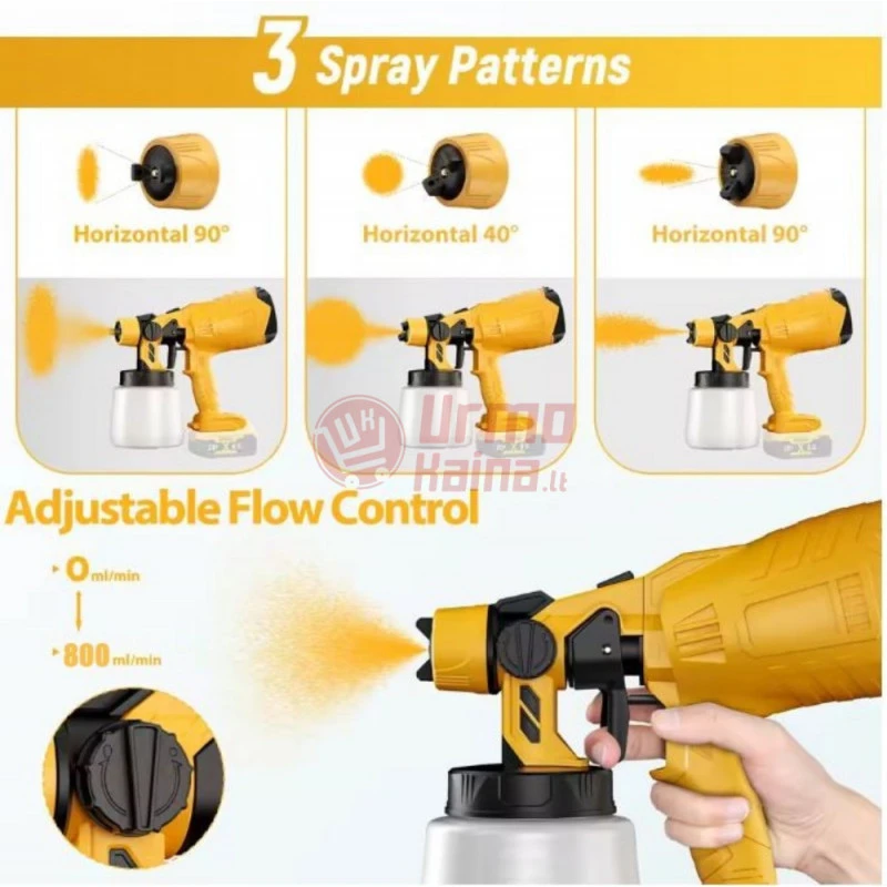 Elektrinis dažų purkštuvas DOMOTEC DM8 400 W 800 ml