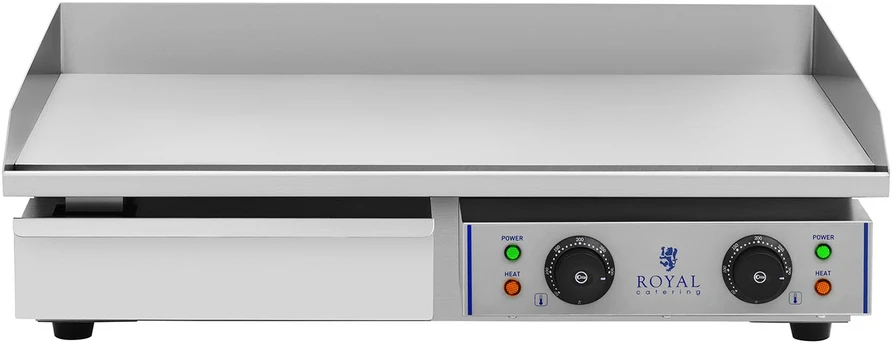 Elektrinis grilis su aukštais kraštais, plotis 75 cm