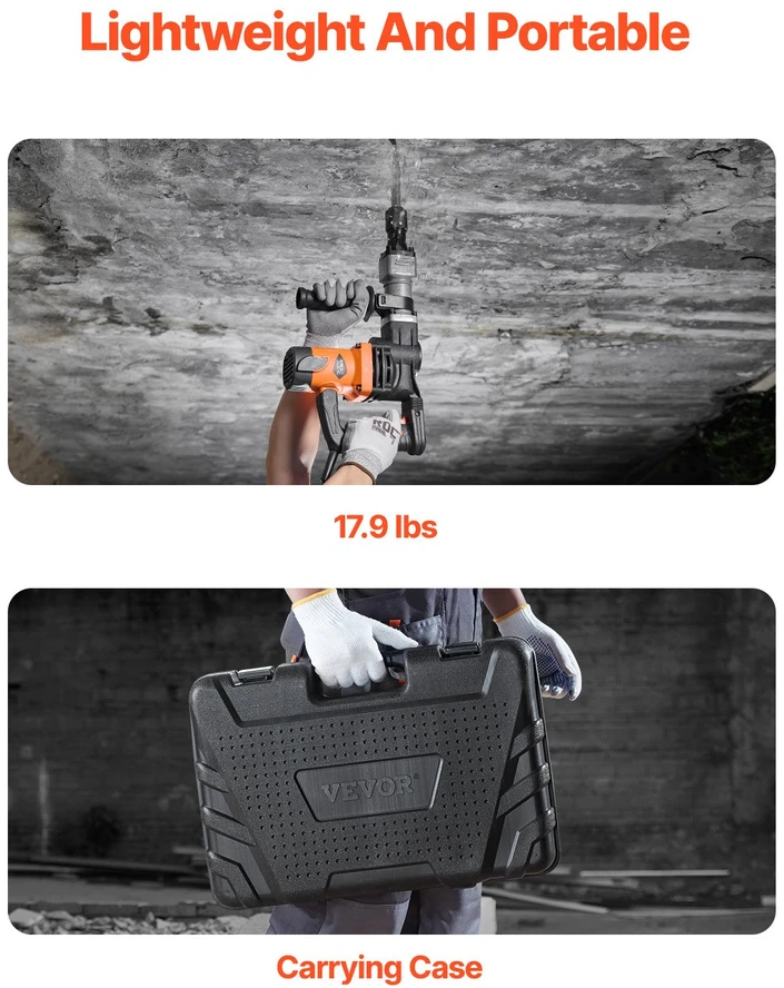 Elektrinis griovimo plaktukas 1400W 2 kaltai 2900 smūgių/min