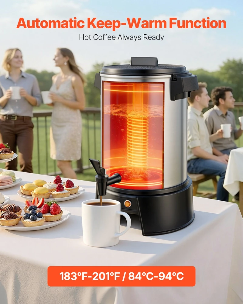 Elektrinis karštų gėrimų / kavos dispenseris. talpa 4.5 l. 1190 W. apsauga nuo lašėjimo