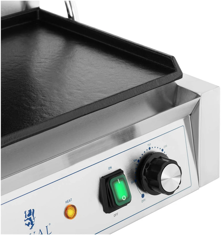 Elektrinis kontaktinis grilis Royal Catering 3600w. lygus/briaunotas