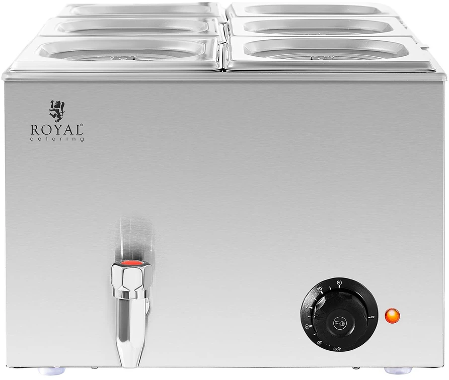 Elektrinis maisto šildytuvas su 6 GN 1/6 talpomis. 600 W