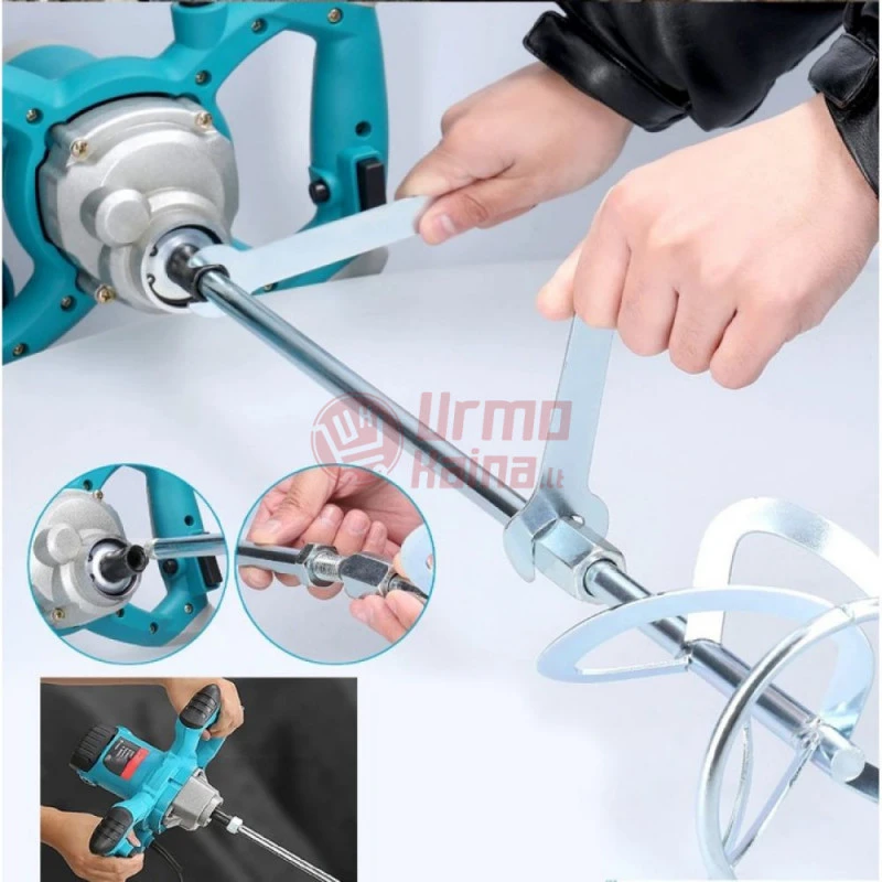 Elektrinis maišytuvas - statybinis mikseris RF01 2600 W + 2 antgaliai