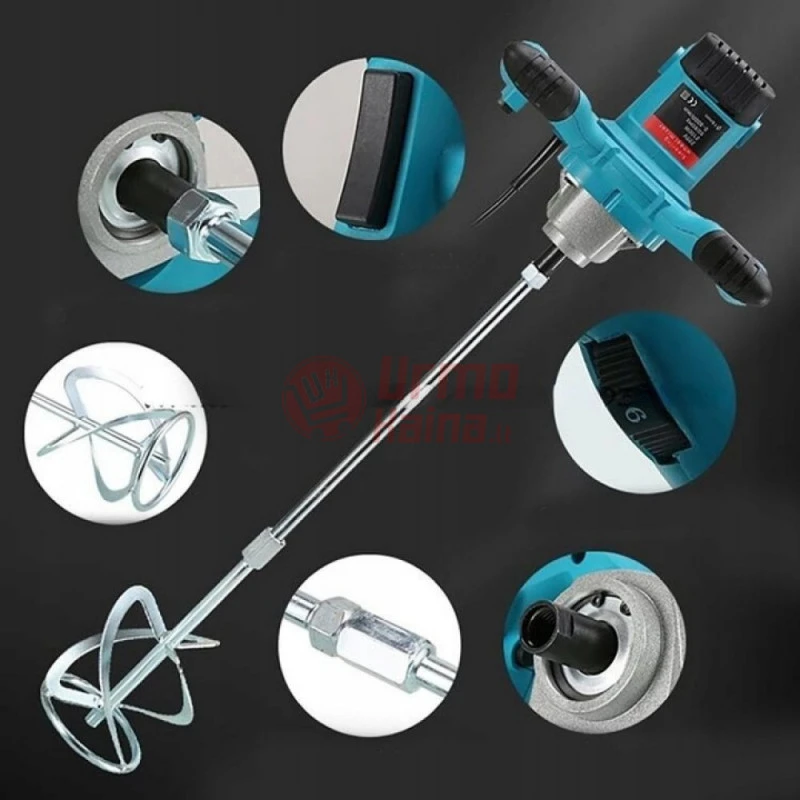 Elektrinis maišytuvas - statybinis mikseris RF01 2600 W + 2 antgaliai