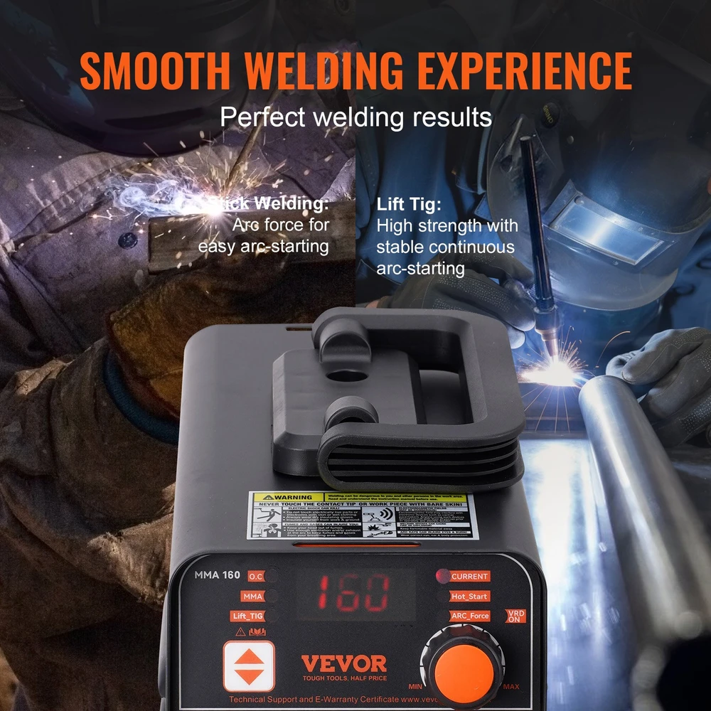 Elektrodo suvirinimo aparatas 220V TIG ARC/Lift 160A LED ekranas