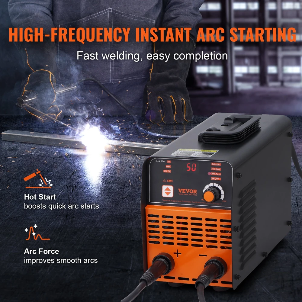 Elektrodo suvirinimo aparatas 220V TIG ARC/Lift 200A LED ekranas