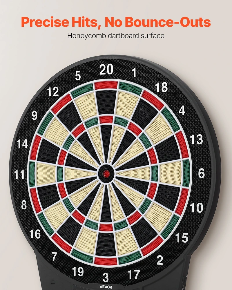 Elektroninis dart taikinys. 391 mm. 43 žaidimai. iki 8 žaidėjų. spalvotas LED ekranas