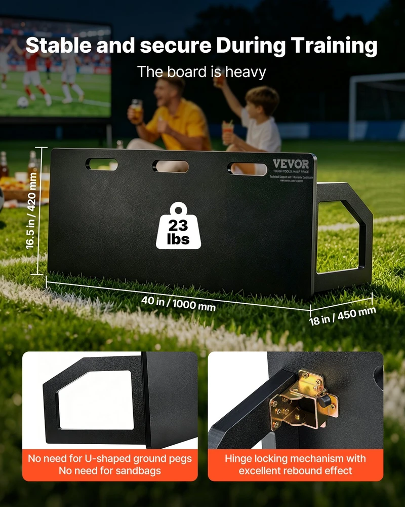Futbolo atmušimo siena 100x40 cm. sulankstoma. 2 kampų atšokimas