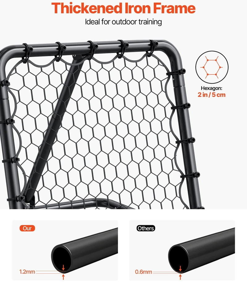 Futbolo atmušimo tinklas. 86.36 x 86.36 cm. vartų tinklas. visiškai reguliuojami kampai. vaikams. paaugliams ir suaugusiems