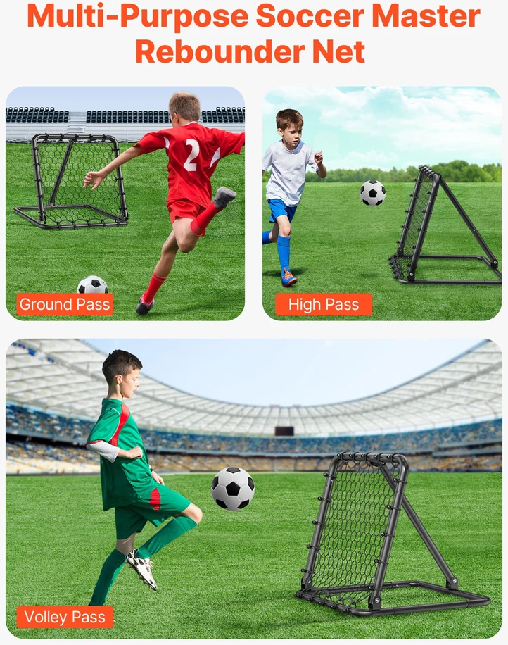 Futbolo atmušimo tinklas. 86.36 x 86.36 cm. vartų tinklas. visiškai reguliuojami kampai. vaikams. paaugliams ir suaugusiems