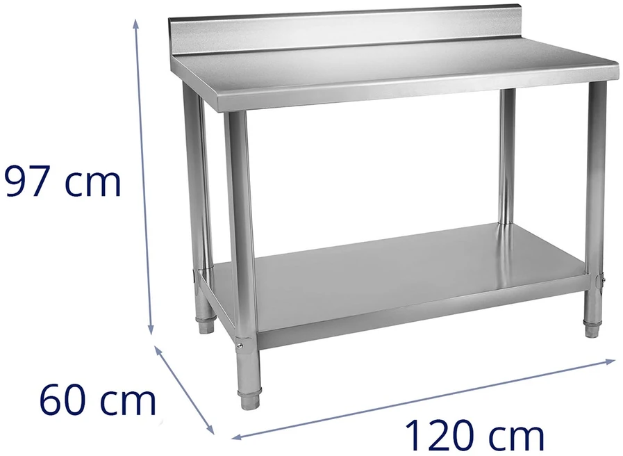 Gastronominis darbo stalas 120x60 cm nerūdijantis plienas