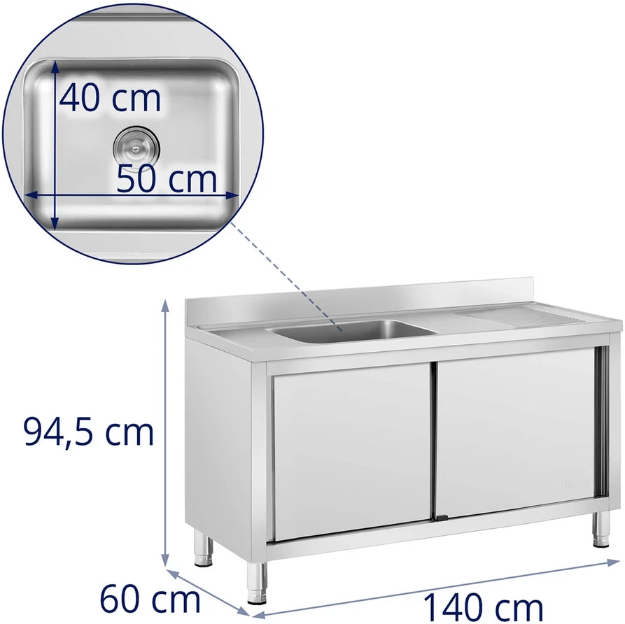 Gastronominis plautuvas su spintele, 500 x 400 x 240 mm