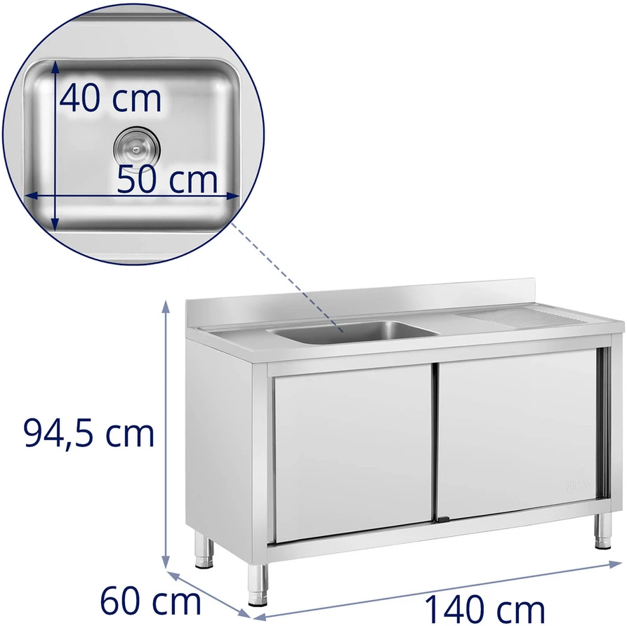 Gastronominis plautuvas su spintele 500 x 400 x 240 mm