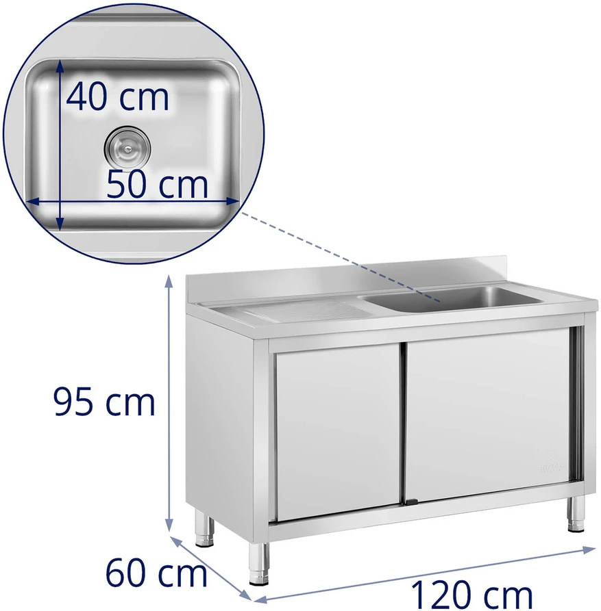 Gastronominis plautuvas su spintele 500 x 400 x 260 mm