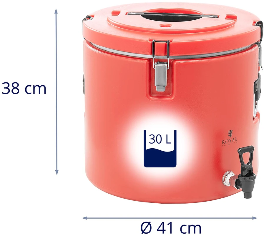 Gastronominis termosas su kranu gėrimams 30L